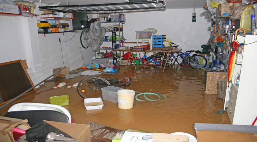 Überflutete Garage